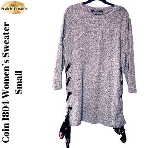 Coin 1804, Sweater, Women’s Small, Heather Grey, EUC, PrairieposherCA